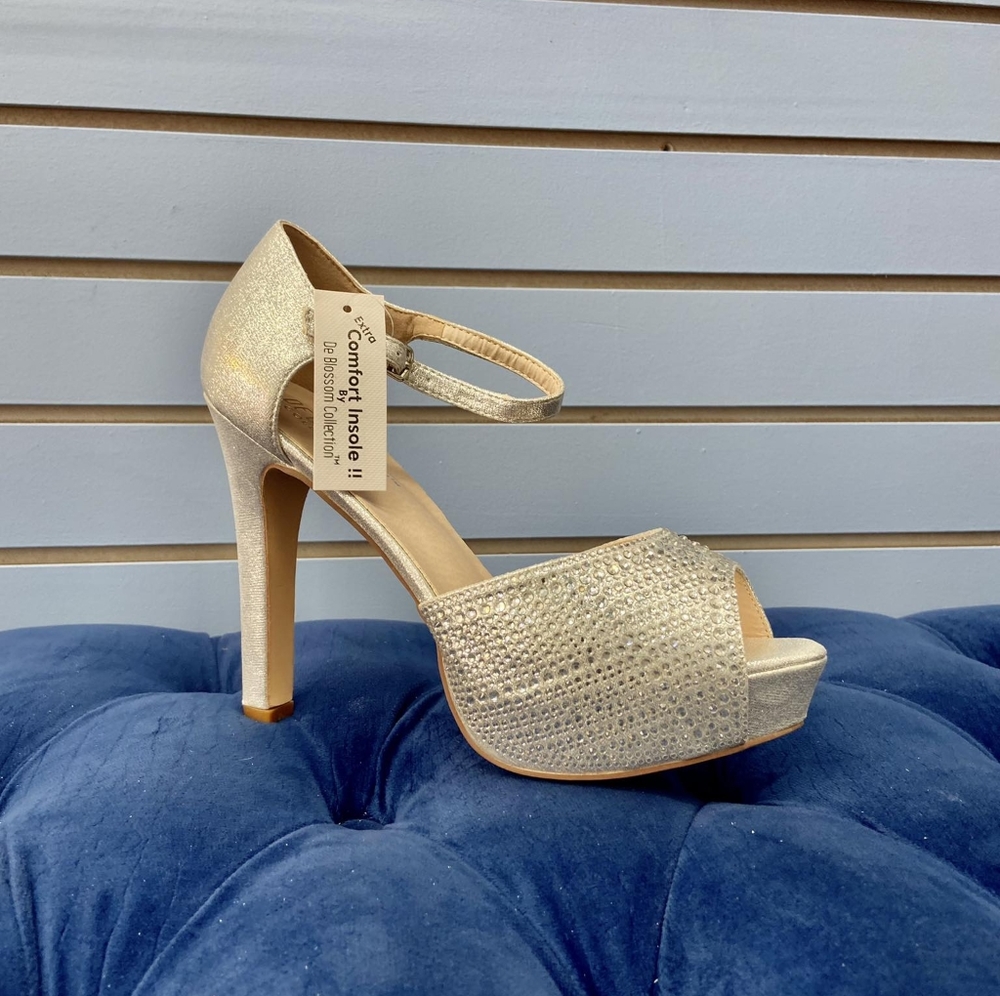 Women's Stylish Sequins High Heeled Platform Shoes